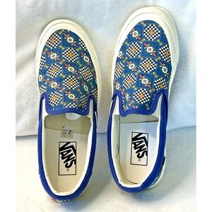 Vans Womens 8.5 Mens 7 Low Canvas  Anaheim Tile Checkerboard Slip-on Skate Shoes